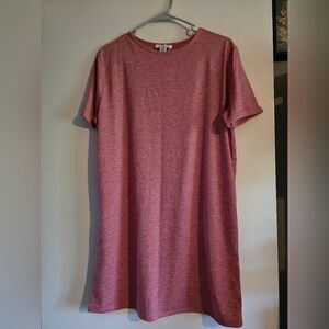 Capella Heathered Pink T-shirt Dress